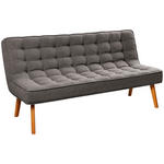 SITZBANK 183/90/79 cm Webstoff Grau Eiche vollmassiv  - Eichefarben/Grau, Design, Holz/Textil (183/90/79cm) - Linea Natura