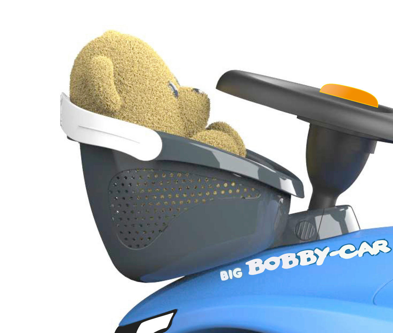 GEPÄCKKORB   BIG BOBBY CAR  - Grau, Basics, Kunststoff (13,50/24/19cm) - BIG