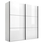 SCHWEBETÜRENSCHRANK  in Weiß  - Schwarz/Weiß, KONVENTIONELL, Glas/Holzwerkstoff (167/222/68cm) - Moderano