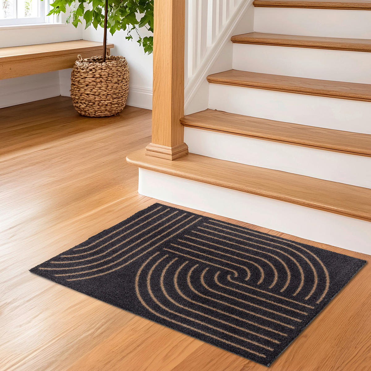 FUßMATTE  66/110 cm  Schwarz  - Schwarz, Basics, Kunststoff/Textil (66/110cm) - Esposa