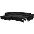 ECKSOFA in Webstoff Schwarz  - Schwarz, Design, Textil/Metall (235/280cm) - Hom`in