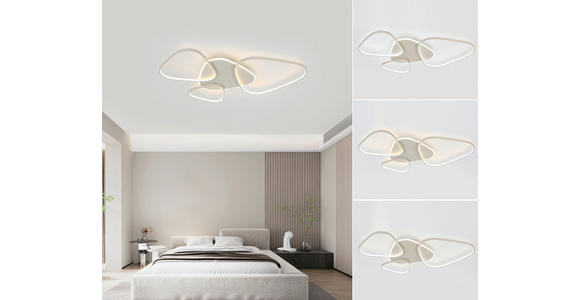 LED-DECKENLEUCHTE Alvia 102,5/72,5/5 cm  - Sandfarben, Design, Kunststoff/Metall (102,5/72,5/5cm) - Novel