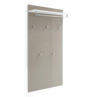 GARDEROBENPANEEL  in 80/170/27 cm  - Taupe/Weiß, Design, Glas/Holzwerkstoff (80/170/27cm)