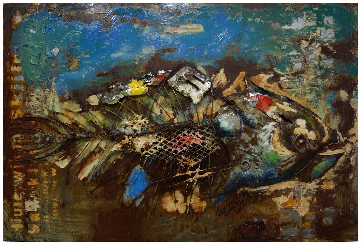 METALLBILD Tiere  - Rostfarben, LIFESTYLE, Metall (80/120/5cm) - Kayoom