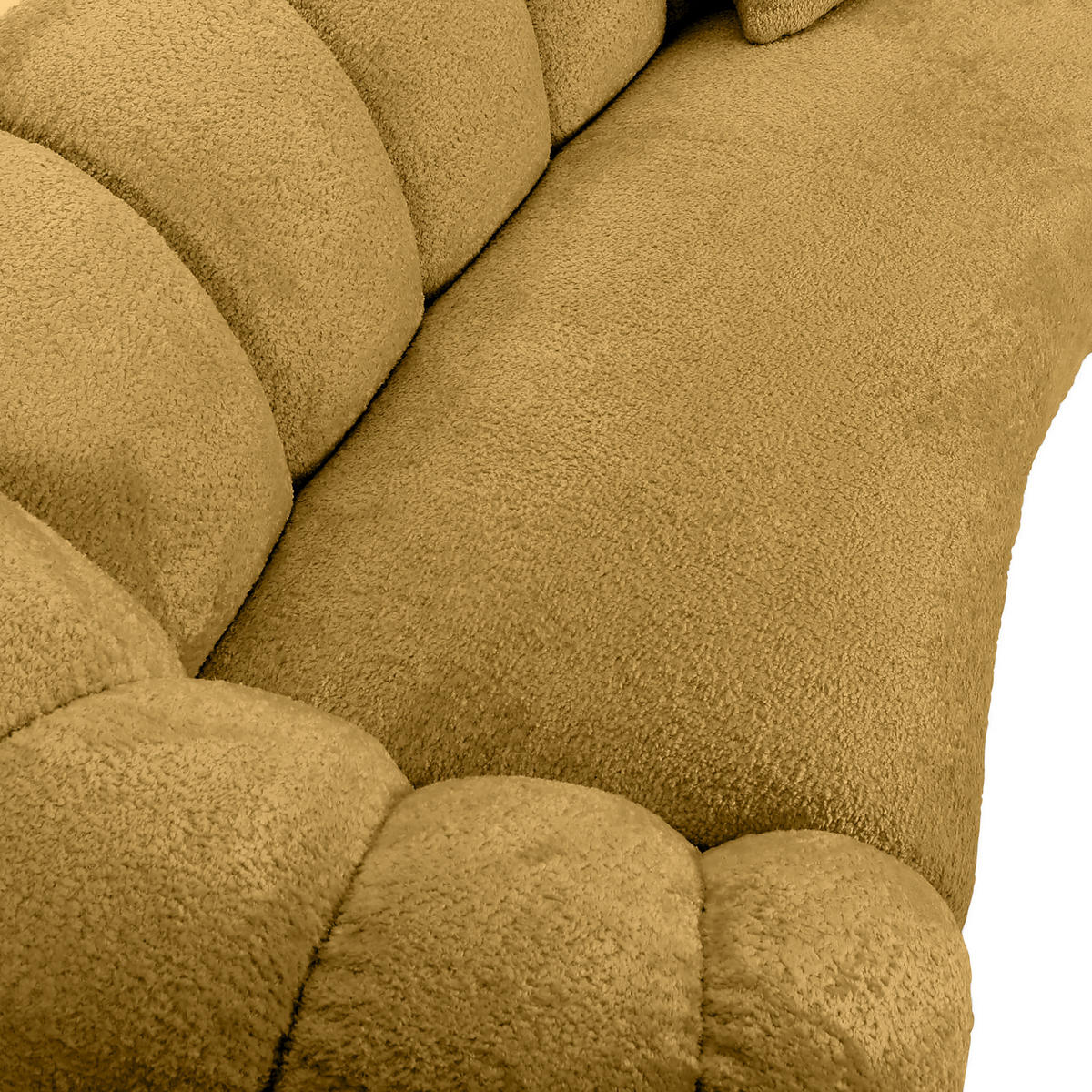 BIGSOFA in Chenille Gelb  - Gelb/Schwarz, KONVENTIONELL, Kunststoff/Textil (248/78/112cm) - Carryhome