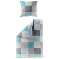 BETTWÄSCHE Makosatin 155/220 cm  - Blau, Design, Textil (155/220cm) - Bierbaum