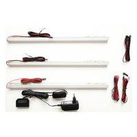 BELYSNING FÖR GLASHYLLA I SET - vit/svart, Design, metall/plast (30/1cm) - MID.YOU