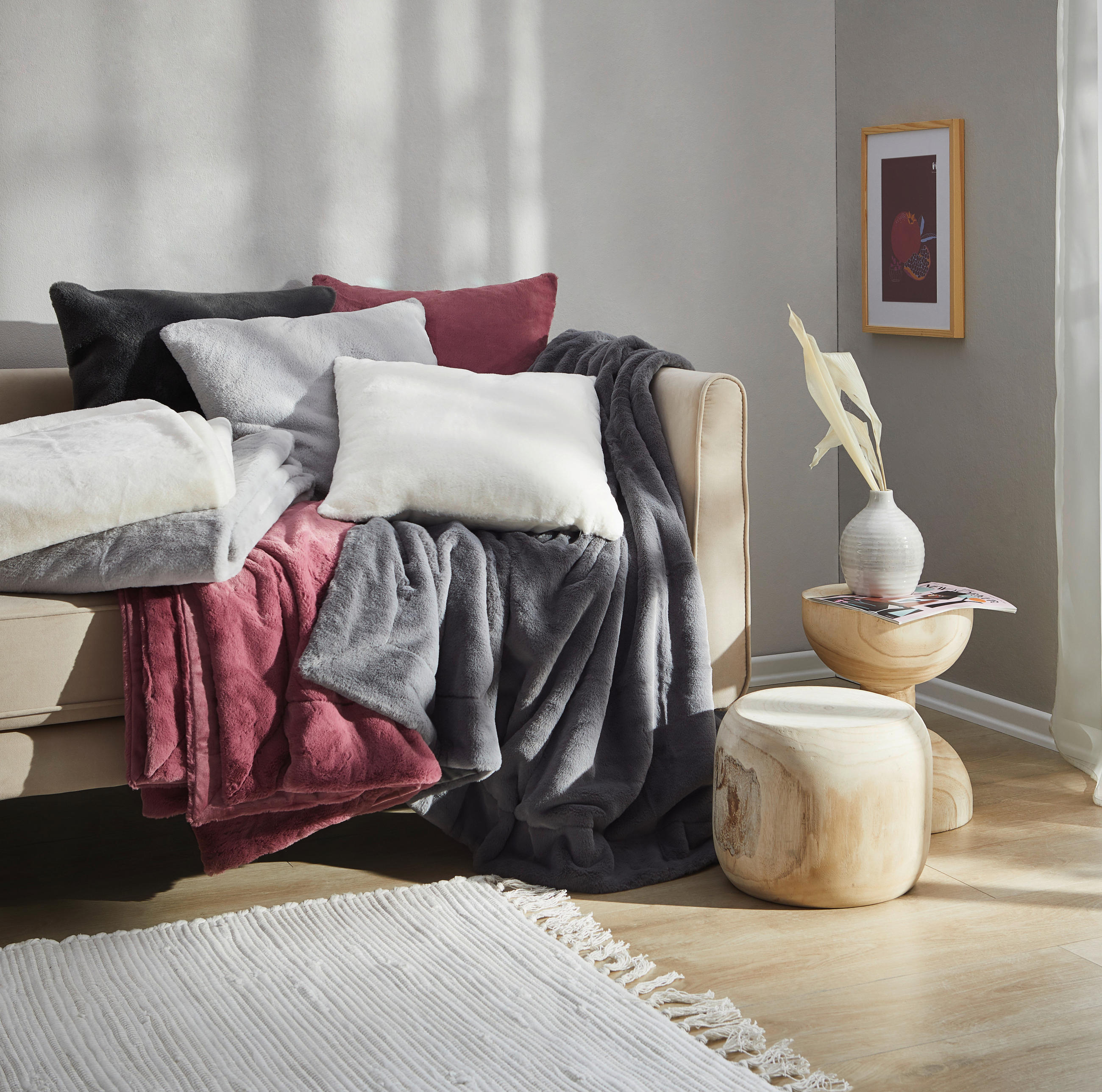 FELLDECKE YUKON 150/200 cm  - Weiß, Design, Textil (150/200cm) - Novel