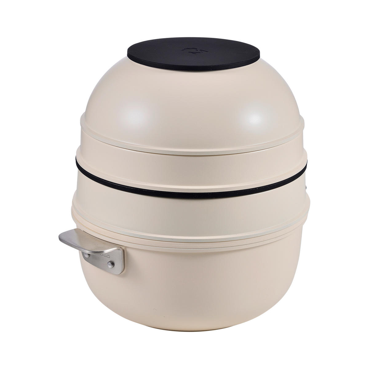 KOCHTOPFSET SHARE PLAY 10-teilig  - Beige/Schwarz, Basics, Glas/Metall (30.3/32/32.6cm) - Masterpro