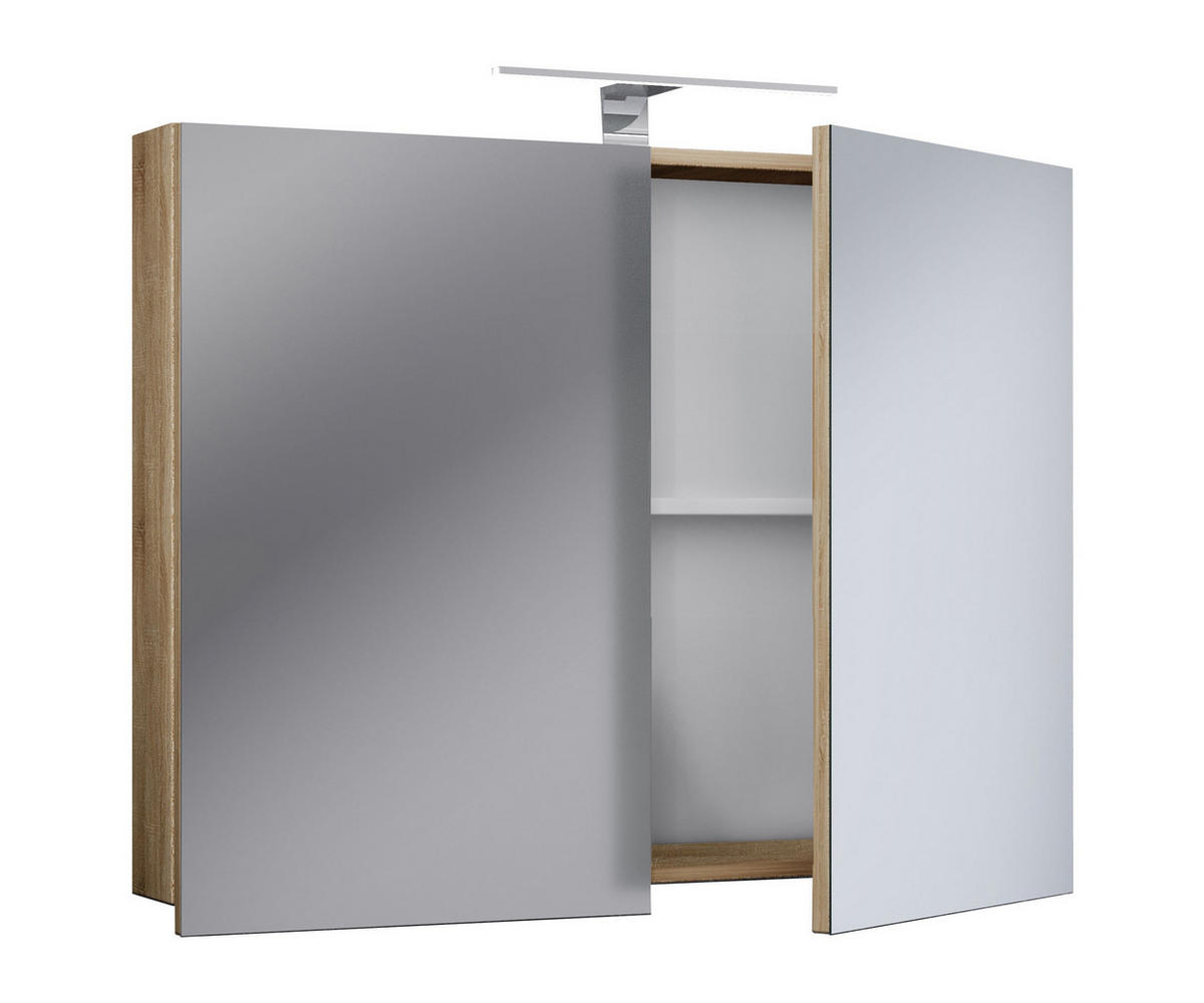 SPIEGELSCHRANK 80/59,2/12 cm  - Sonoma Eiche, Modern, Glas/Holzwerkstoff (80/59,2/12cm) - MID.YOU