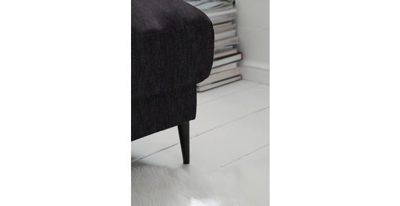 ECKSOFA in Flachgewebe Schwarz 296/207 cm - Schwarz, Design, Textil/Metall (296/207cm) - Dieter Knoll