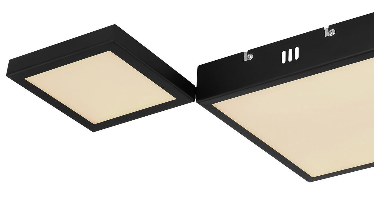 LED PLAFONJERA - opal/crna, Osnovno, metal/plastika (93/42,5/4,5cm)