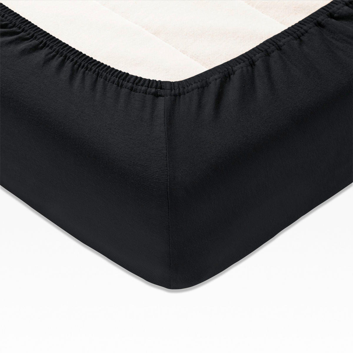 SPANNLEINTUCH 140-160/200 cm Jersey  - Schwarz, Basics, Textil (140-160/200cm) - Joop! Living