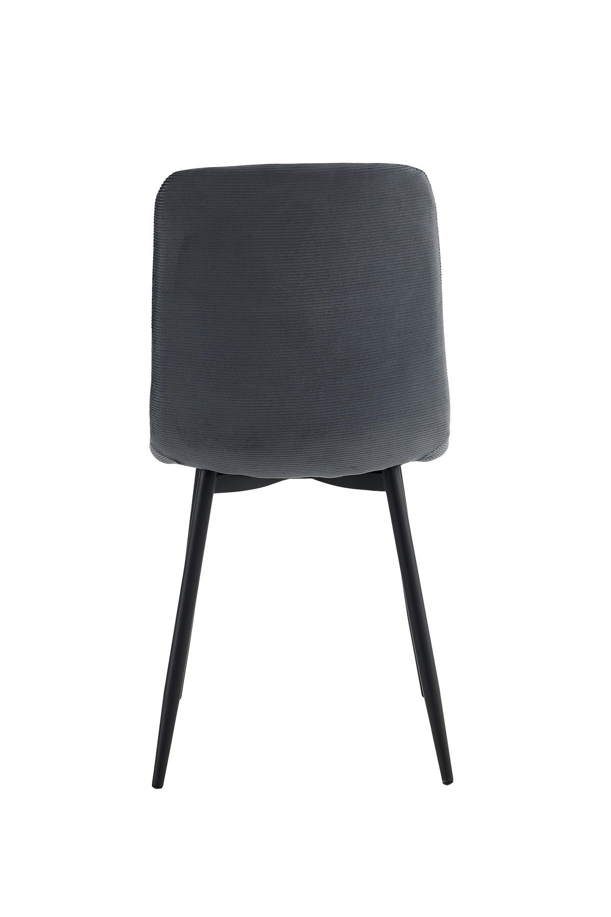 STUHL-SET 4 Stück Stoffauswahl Mikrofaser, Feincord  - Anthrazit/Schwarz, MODERN, Textil/Metall (44/92/54cm) - MID.YOU