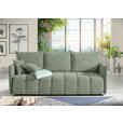 SCHLAFSOFA Plüsch Salbeigrün  inkl. Zierkissen, Rückenkissen, Bettkasten, Schlaffunktion, Rücken echt, Liegefläche im Originalstoff  - Salbeigrün/Schwarz, KONVENTIONELL, Kunststoff/Textil (200/73/105cm) - Carryhome