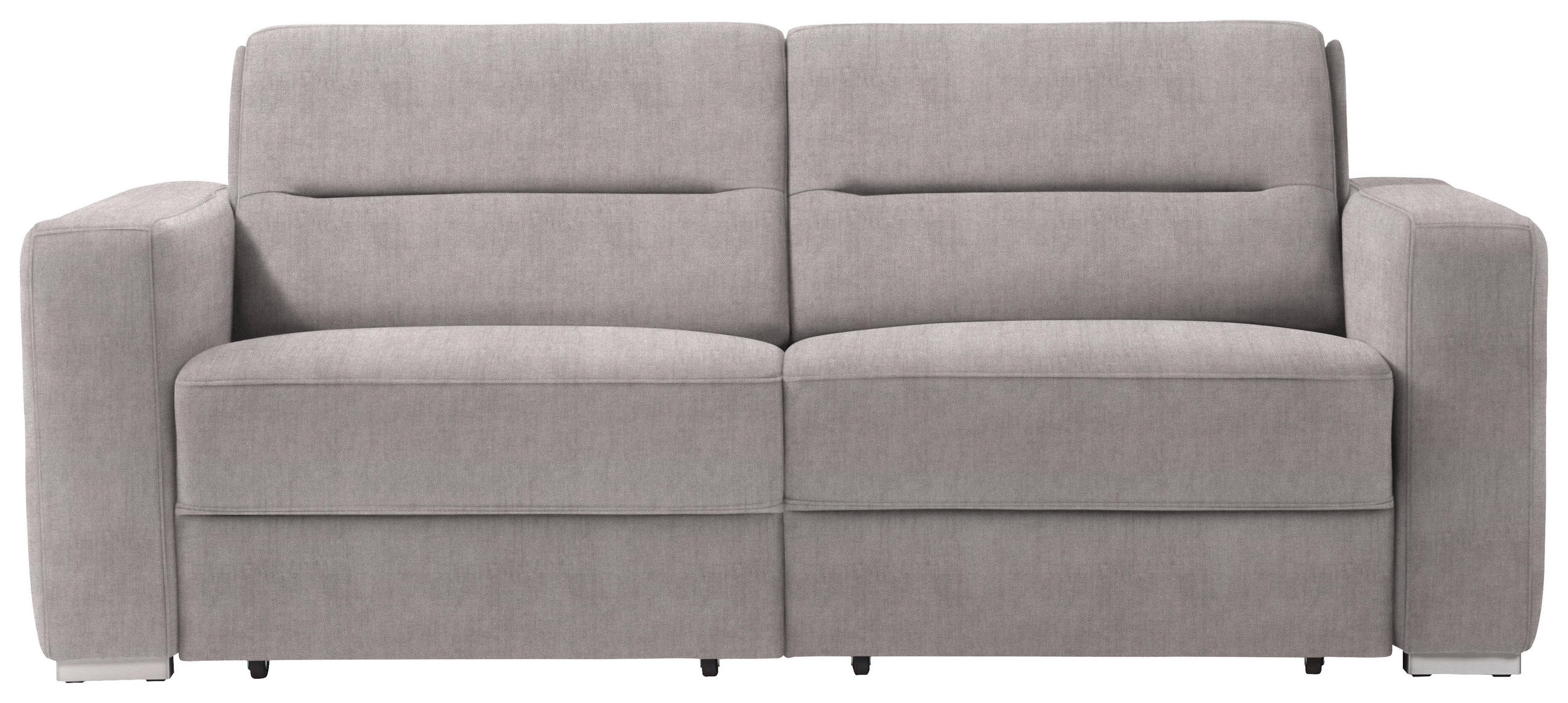 SCHLAFSOFA Textil Hellgrau  - Hellgrau, Konventionell, Textil/Metall (202/86/92cm) - Sedda