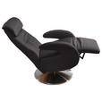 RELAXSESSEL Echtleder    - Anthrazit, KONVENTIONELL, Leder/Metall (70/114/80cm) - Cantus