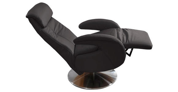 RELAXSESSEL Echtleder - Anthrazit, KONVENTIONELL, Leder/Metall (70/114/80cm) - Cantus