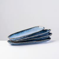 PLATTE WILDE SCHLUCHT  - Blau, Basics, Keramik (34/2,5/11,2cm) - Gipfelstück