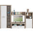 DNEVNI REGAL, bela, hrast - bela/hrast, Design, umetna masa/steklo (271/194/42cm) - Carryhome DNEVNI REGAL, bela, hrast - bela/hrast, Design, umetna masa/steklo (271/194/42cm) - Carryhome