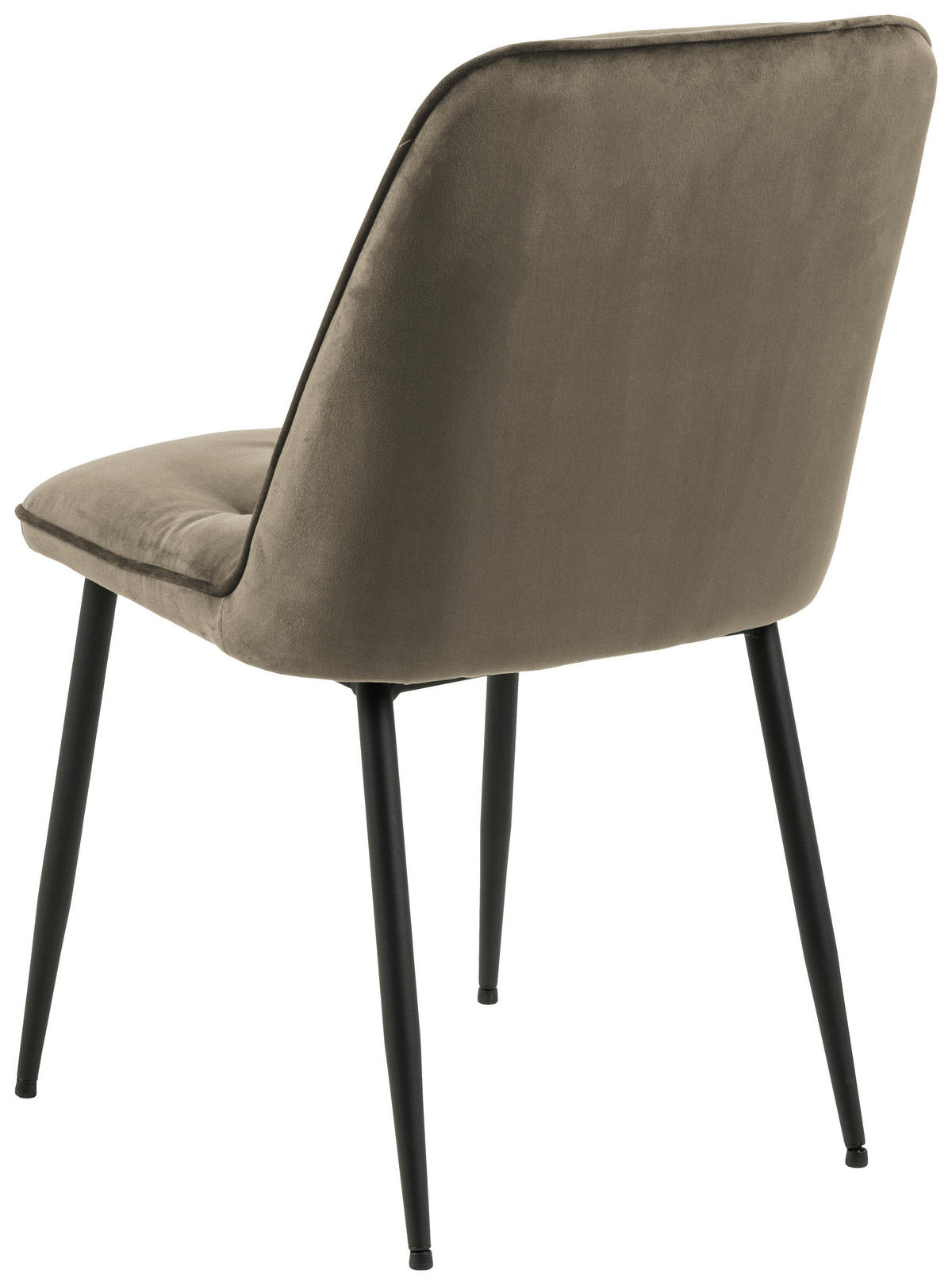 STUHL  in Samt Textil  - Beige/Schwarz, Design, Textil/Metall (50/84/55cm) - MID.YOU