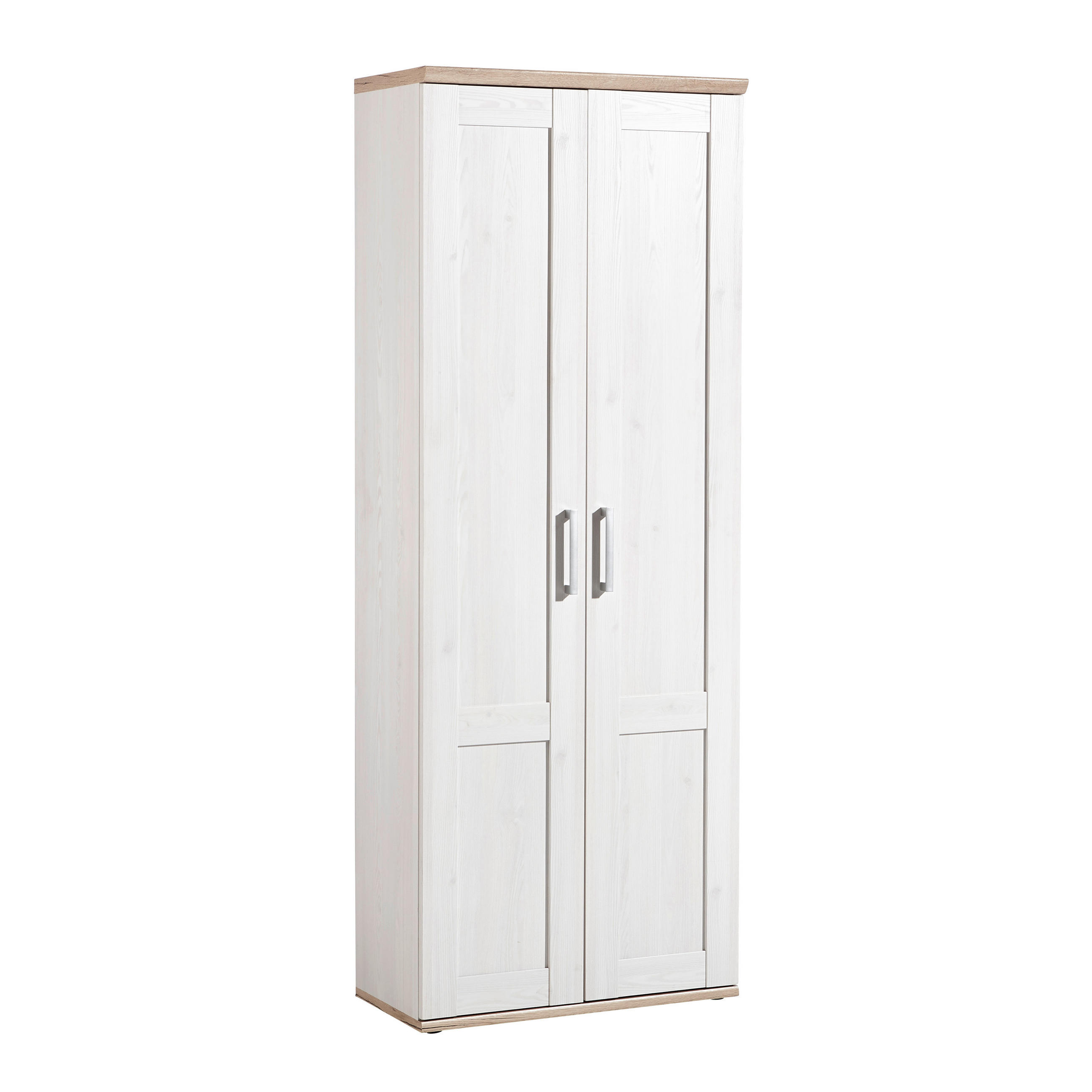 GARDEROBENSCHRANK 76/200/38 cm  - Eichefarben/Silberfarben, Design, Holzwerkstoff/Kunststoff (76/200/38cm) - Xora