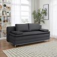 BOXSPRINGSOFA Centa in Webstoff Anthrazit Modern  - Chromfarben/Anthrazit, Design, Textil/Metall (200/93/107cm) - Novel