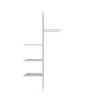 INNENEINTEILUNG Grau, Silberfarben  - Silberfarben/Grau (100/209/55cm) - Hom`in