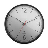 WANDUHR  Schwarz, Weiß 30 cm  - Schwarz/Weiß, Basics, Kunststoff (30cm)