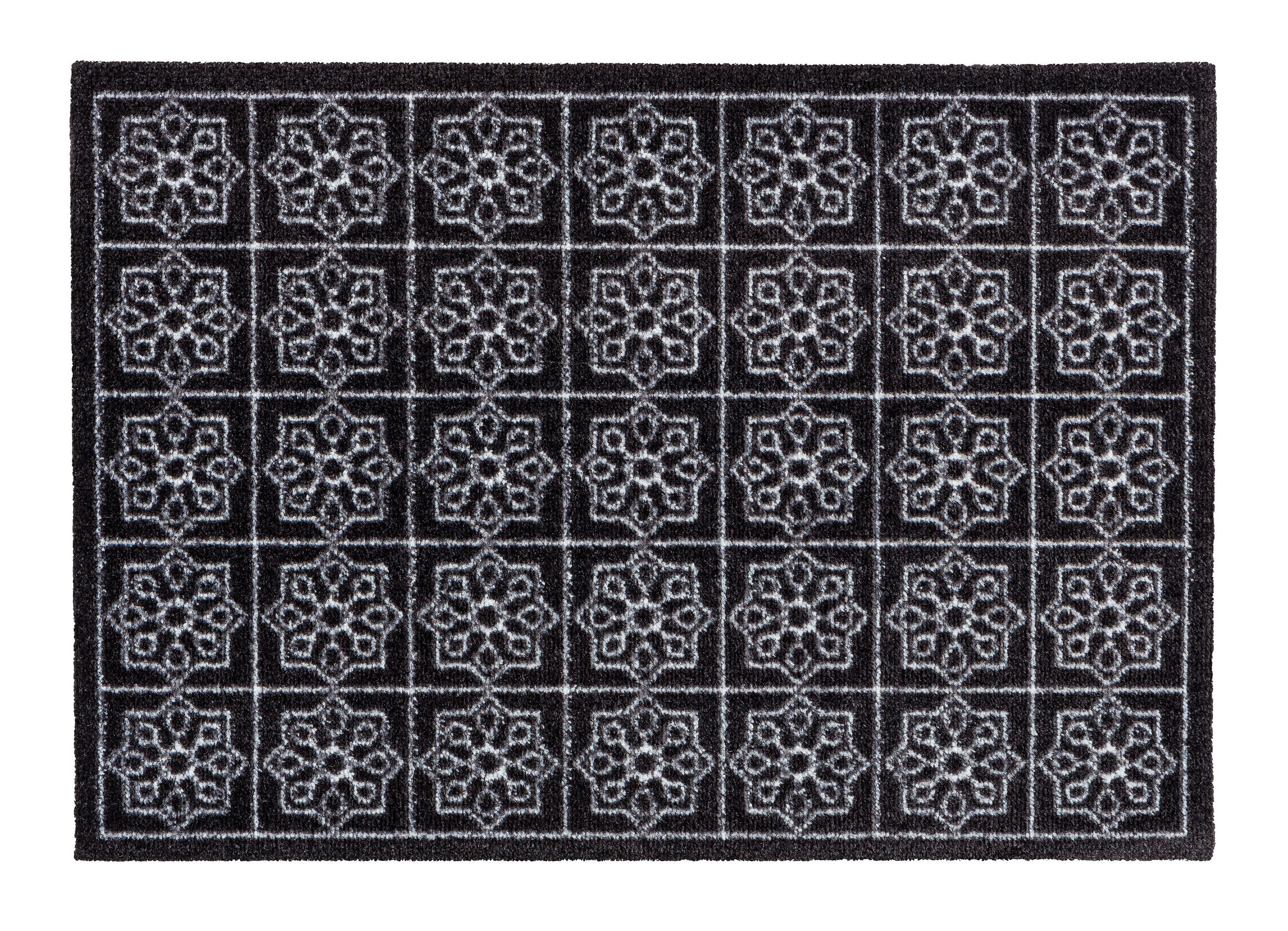 FUßMATTE  50/70 cm  Schwarz, Weiß  - Schwarz/Weiß, Design, Textil (50/70cm) - Esposa