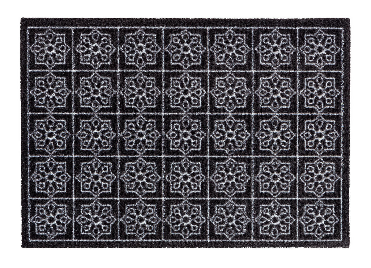 OTIRAČ ZA OBUĆU 50/70 cm   - bela/crna, Osnovno, tekstil (50/70cm)