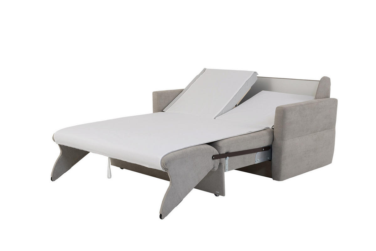 SCHLAFSOFA Chenille Grau  - Schwarz/Grau, KONVENTIONELL, Kunststoff/Textil (150/88/91cm) - Sedda
