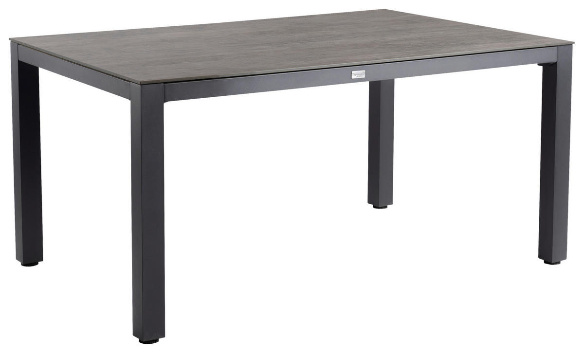 GARTENTISCH 160/90/74 cm Metall Anthrazit quadratisch  - Anthrazit, Basics, Kunststoff/Metall (160/90/74cm) - Tierra Outdoor