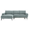 ECKSOFA  in Webstoff Mintgrün  - Schwarz/Mintgrün, Design, Textil/Metall (170/272cm) - Welnova