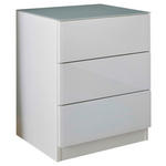 NACHTKÄSTCHEN 46/57/40 cm  in Weiß  - Weiß, KONVENTIONELL, Glas/Holzwerkstoff (46/57/40cm) - Carryhome