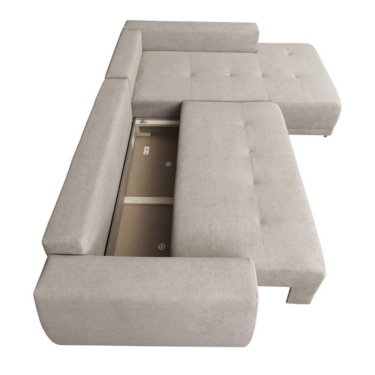 Canapea Modulară, bej - bej, Basics (204/92/280cm) - Carryhome