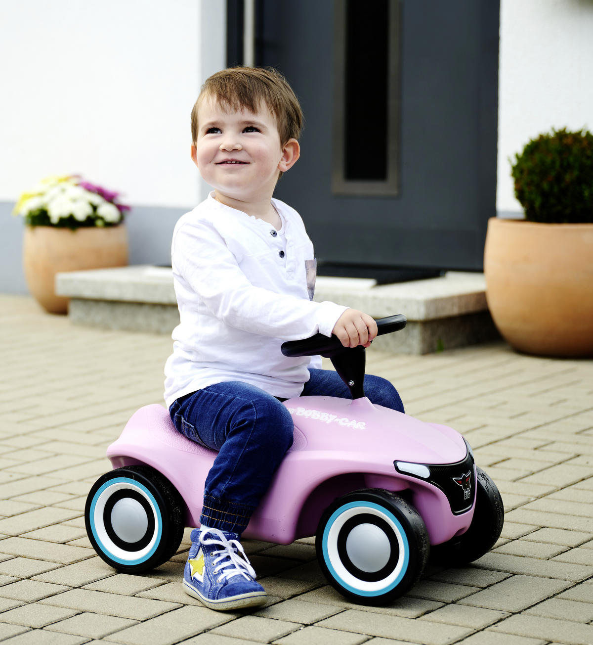 RUTSCHFAHRZEUG BIG Bobby Car Neo  - Schwarz/Rosa, Basics, Kunststoff (57/30/39cm) - BIG