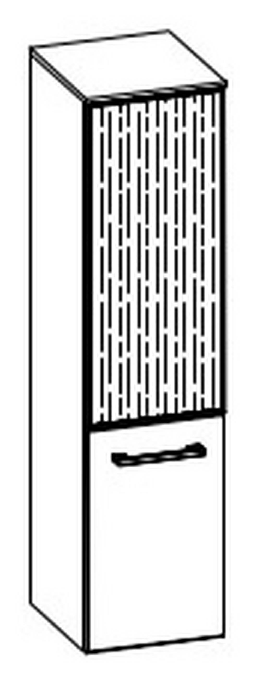 MIDISCHRANK 30/119/33 cm  - Eichefarben/Transparent, Design, Glas/Holzwerkstoff (30/119/33cm) - Sadena