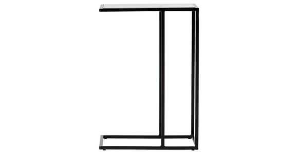 BEISTELLTISCH in Metall, Glas 45/35/65 cm  - Schwarz, Design, Glas/Metall (45/35/65cm) - Novel