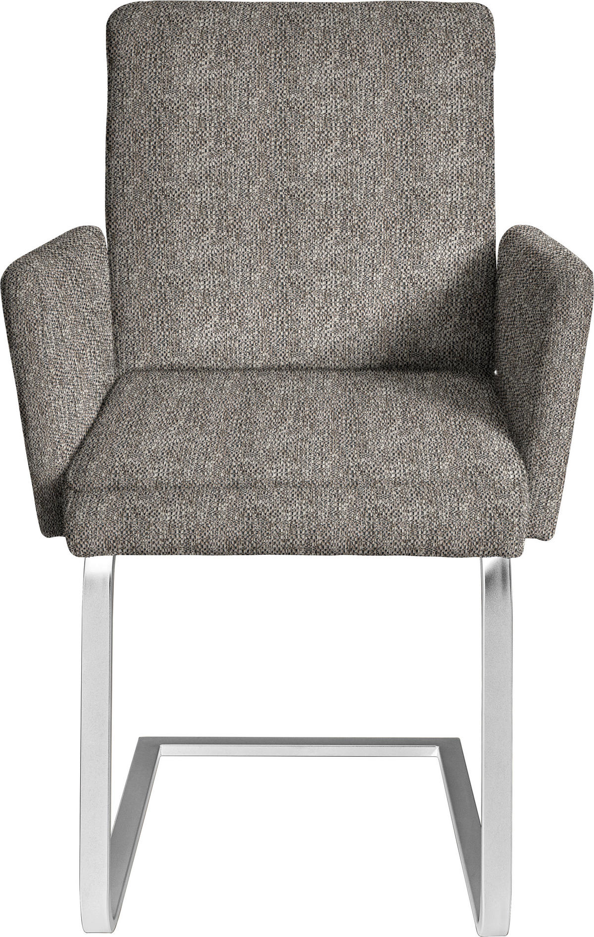 ARMLEHNSTUHL  in Stahl Chenille  - Chromfarben/Beige, Design, Textil/Metall (56/92/60cm) - Dieter Knoll