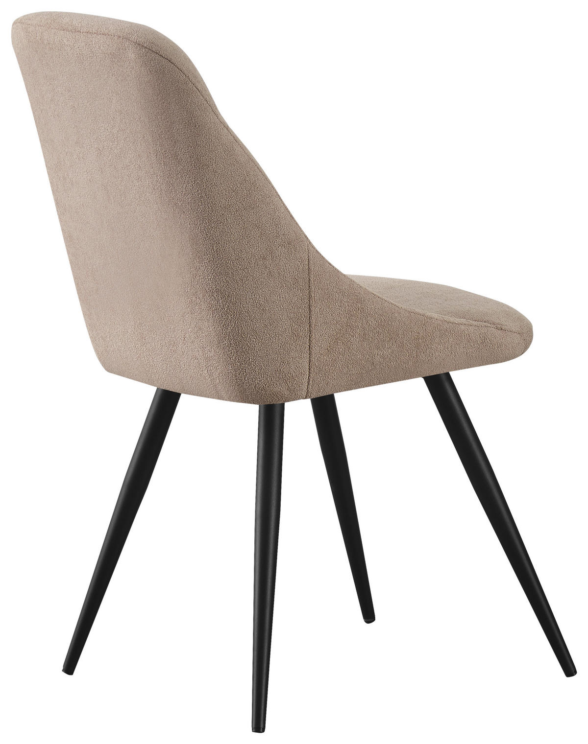 STOL, kovina, tekstil rjavosiva  - rjavosiva/črna, Design, kovina/tekstil (48/85/56cm) - Carryhome