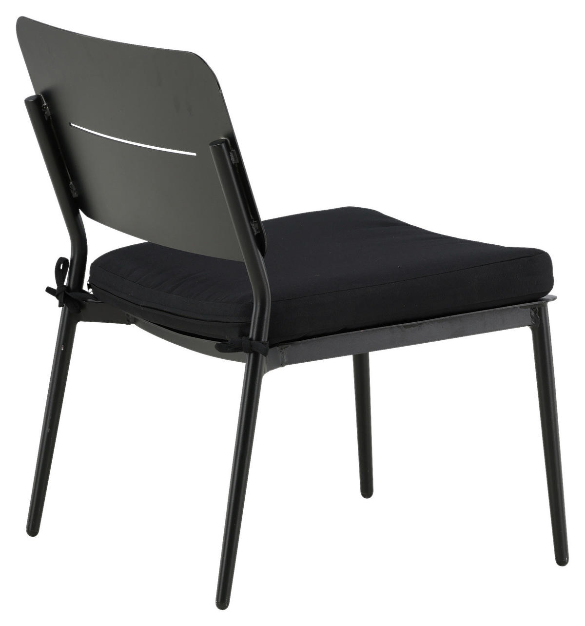 LOUNGESESSEL in Metall, Textil Schwarz  - Schwarz, KONVENTIONELL, Textil/Metall (55/73/59cm) - Gardenson