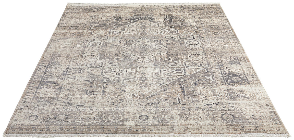 VINTAGE KOBEREC, 200/285 cm, šedá, béžová - šedá/béžová, Lifestyle, textil (200/285cm) - Novel