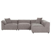 ECKSOFA in Flachgewebe Braun  - Schwarz/Braun, Modern, Kunststoff/Textil (317/239cm) - Carryhome