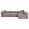 ECKSOFA Braun Flachgewebe  - Schwarz/Braun, MODERN, Kunststoff/Textil (317/239cm) - Carryhome