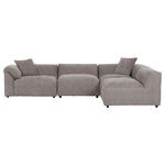 ECKSOFA in Flachgewebe Braun  - Schwarz/Braun, MODERN, Kunststoff/Textil (317/239cm) - Carryhome