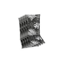 SESSELAUFLAGENSET Blätter  - Schwarz/Weiß, Basics, Textil (50/7/120cm)