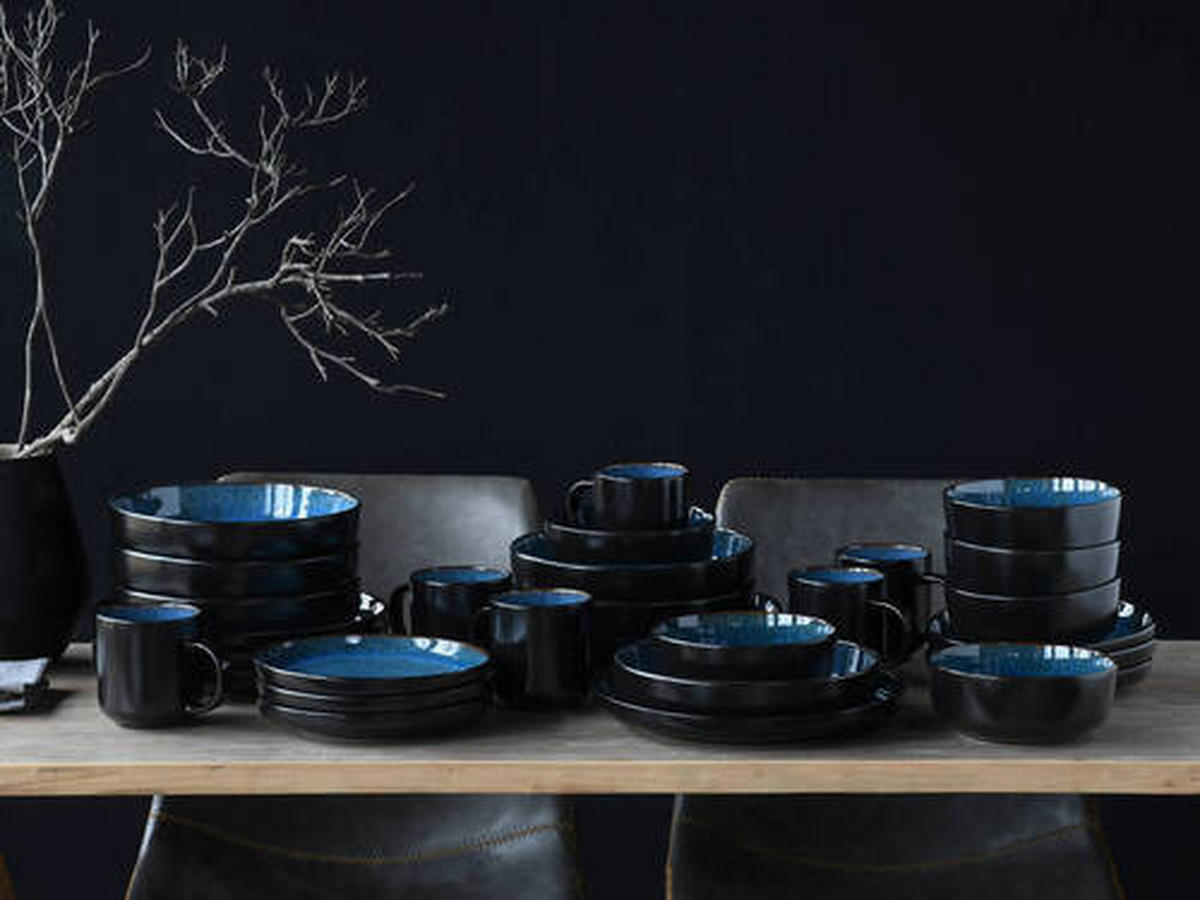 KOMBISERVICE 30-teilig  - Blau, Trend, Keramik (58/45/33null) - Creatable