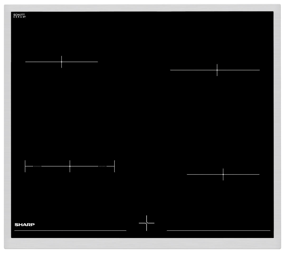 HERDSET SHARP K-62D19IM0-EU  - Edelstahlfarben/Schwarz, Basics (59,5/59,5/57,5cm) - Sharp