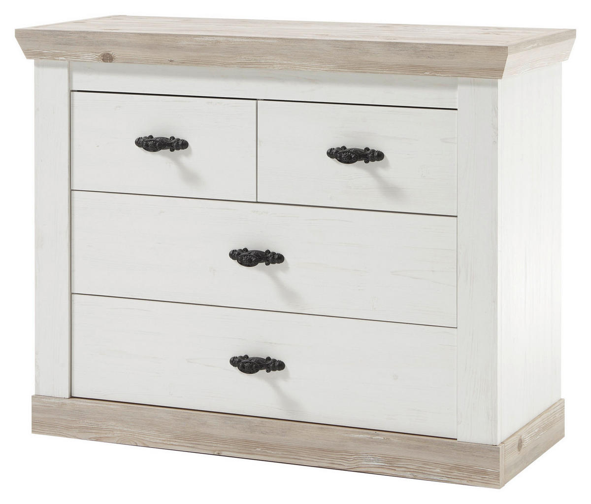 KOMMODE  in 107/87/45 cm  - Hellbraun/Schwarz, Design, Holzwerkstoff/Metall (107/87/45cm) - MID.YOU